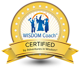 Gold badge with silhouettes and stars